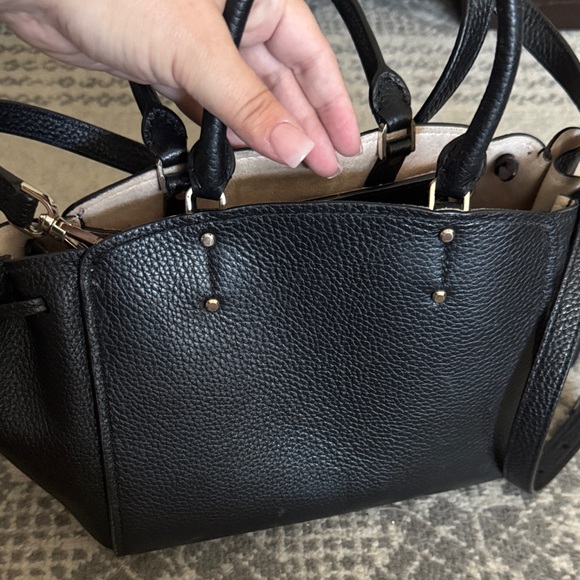 Kate Spade Black Satchel with Gold Accents